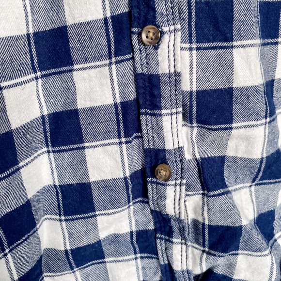 Hollister Blue & White Checkered Flannel Shirt - Picture 5 of 6
